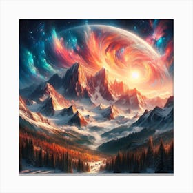 Galaxy In The Sky Canvas Print