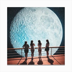 Moon And The Stars 23 Canvas Print