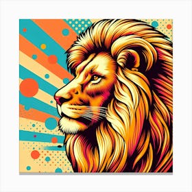 Pop Lion 1 Canvas Print