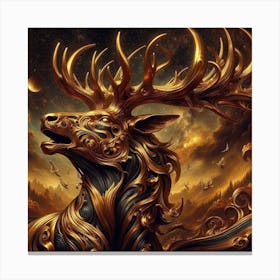 Deer Art Canvas Print