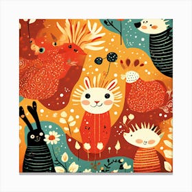 Playful And Whimsical A Pattern Featuring Whimsical Creatures Playful Patterns And A Touch Of Mag 136562514 (7) Canvas Print