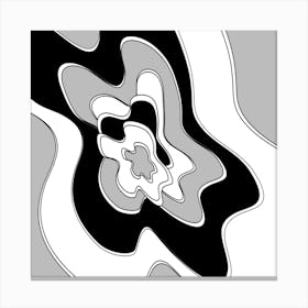 Abstract Black And White 1 Canvas Print