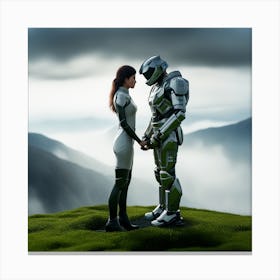 Robot Couple 3 Canvas Print