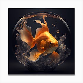 Goldfish In A Bowl Canvas Print