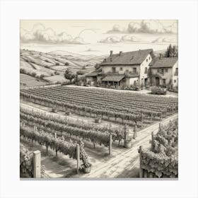 Vineyards Of Tuscany art Canvas Print