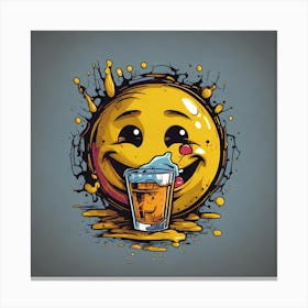 Yellow Smiley Canvas Print