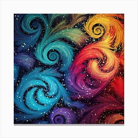 Colorful Swirls Background Canvas Print