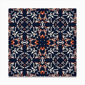 Set of geometric pattern with colored squares Canvas Print