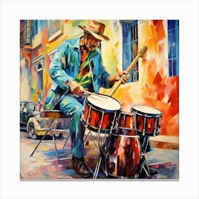 Cuban Drummer Canvas Print