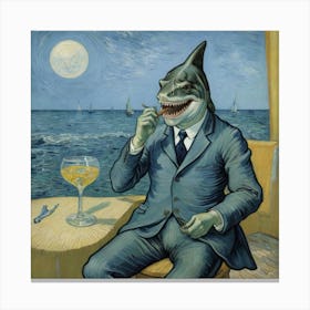 Shark Chillout Canvas Print