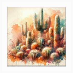 Cactus Painting Canvas Print