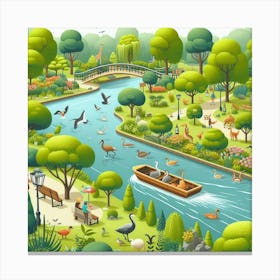 Paris Park Canvas Print