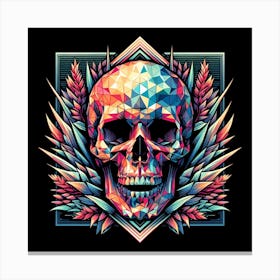 Skull Of Polygons Canvas Print