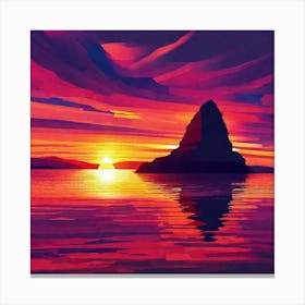 Sunset Painting 7 Canvas Print