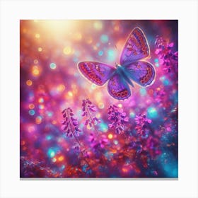 Butterfly In A Meadow 2 Canvas Print