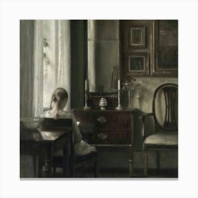 Girl In A Room Canvas Print