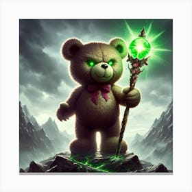 Teddy Bear Holding A Wand Canvas Print