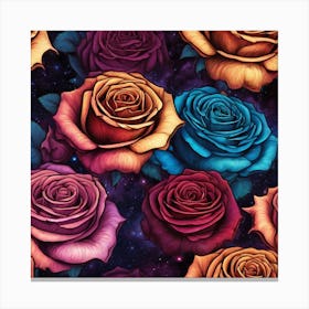 Roses In Space Canvas Print