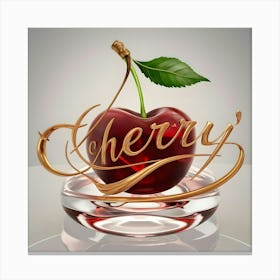 Cherry in a glass Canvas Print