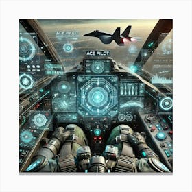 Void Predator Ace Pilot Cockpit Converted Canvas Print