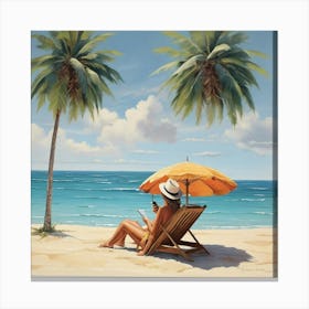 Day At The Beach 3 Canvas Print