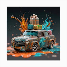Splatter Car 1 Canvas Print