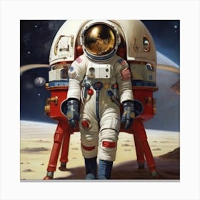 Astronaut In Space 1 Canvas Print