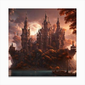 Castle In The Woods Canvas Print