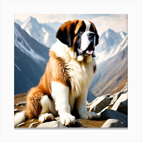 St Bernard Dog 56 Canvas Print