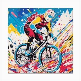 Mountain Biker Canvas Print