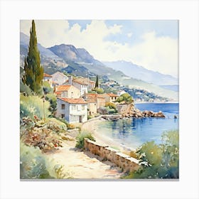 Uepa13 A Watercolor Painting Of A Charming Mediterranean Vill 46463b9e 115f 4bc5 9ff6 2754bf8f7ca8 1 Canvas Print