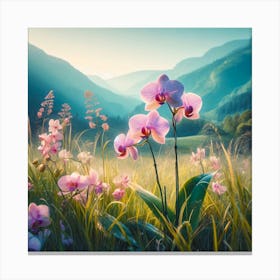 Orchids In The Mountains Canvas Print