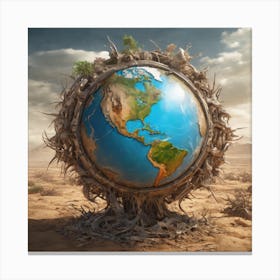 Earth In The Desert Canvas Print