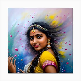 Beautiful Indian Girl Canvas Print