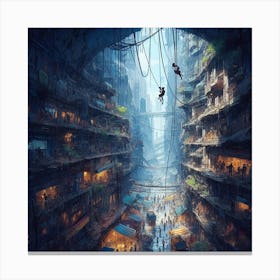 Futuristic City Canvas Print