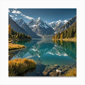 Lake In The Mountains 5 Canvas Print