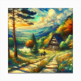 House In The Woods Canvas Print