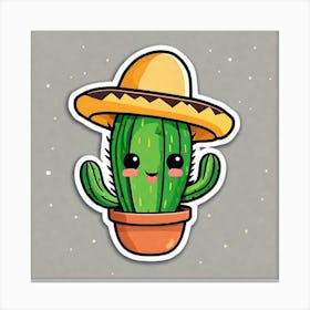 Cute Cactus Canvas Print