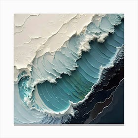 Abstract Wave Painting Canvas Print