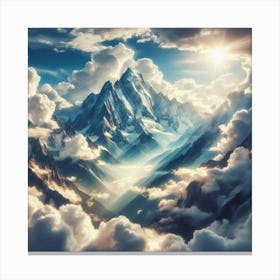Mountains And Clouds 1 Canvas Print