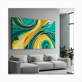 Abstract Swirl Painting Canvas Print