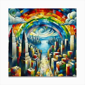 Rainbow City 2 Canvas Print