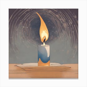 Candle vector Canvas Print