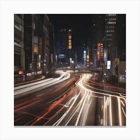 City At Night 1 Canvas Print