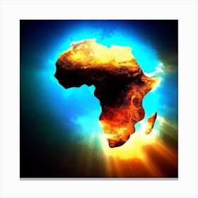Africa In Space Canvas Print