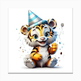 Birthday Tiger Canvas Print