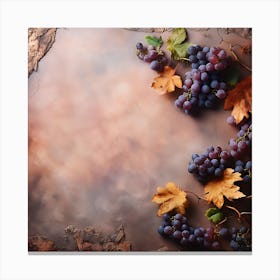 Autumn Leaves And Grapes 4 Canvas Print