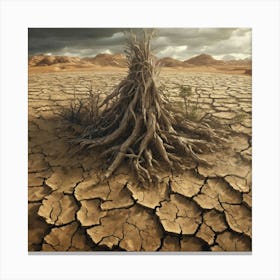 Tree In The Desert 2 Canvas Print