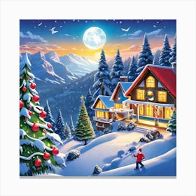 Christmas Village Canvas Print