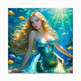 Mermaid fuhj Canvas Print